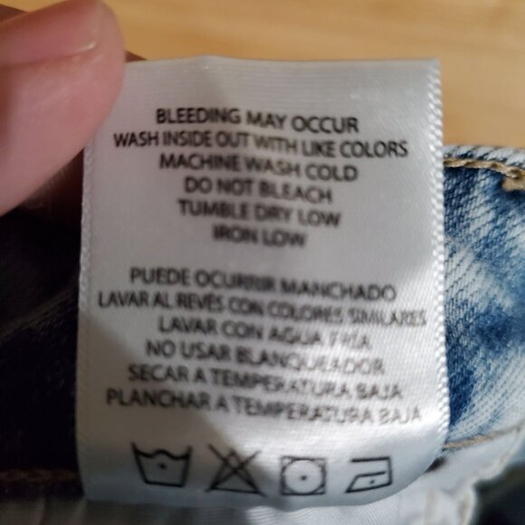 Hidden Jeans Womens Size 27 Light Blue Nori High-Rise Wide Leg Frayed Hem Denim - Picture 4 of 12